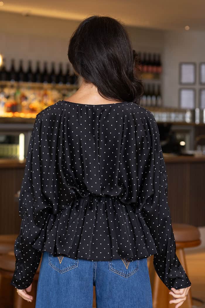 Sarah Top Dot Black 5
