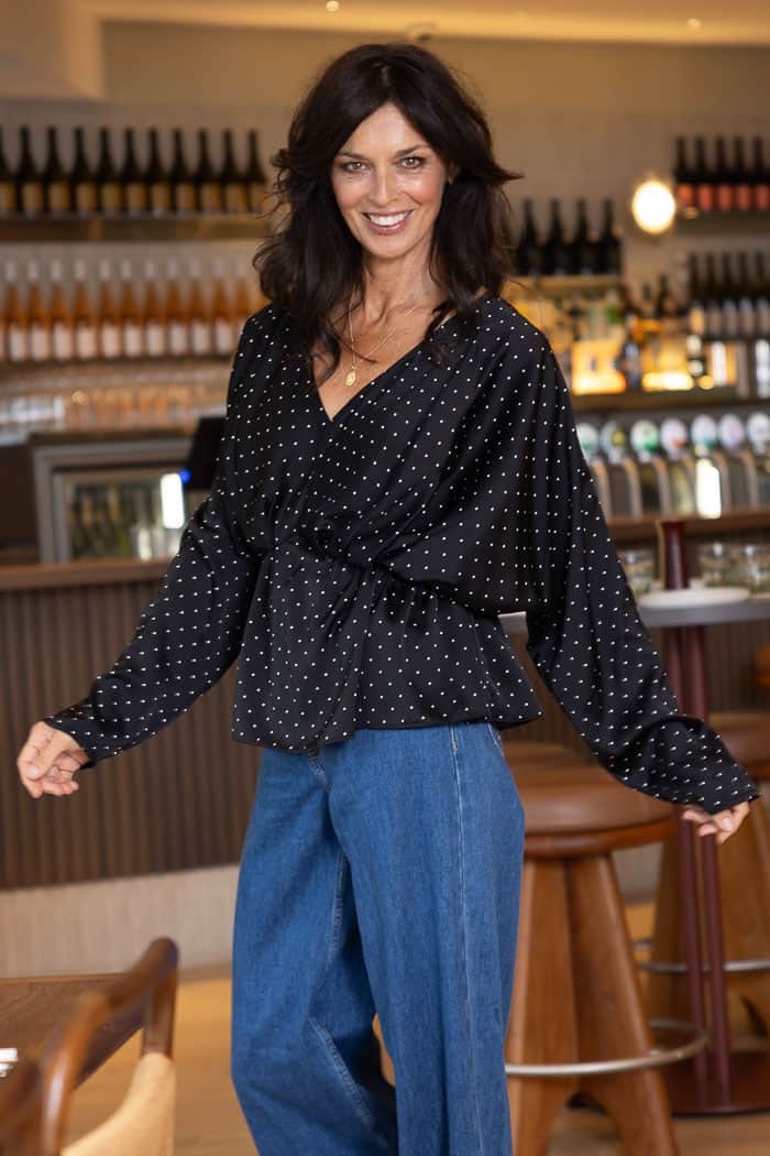 Sarah Top Dot Black 3
