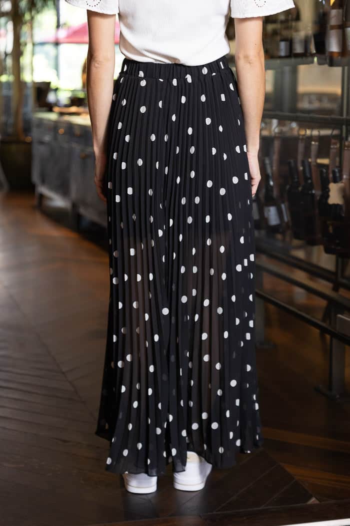 Nicola Maxi Skirt Spot Black 4