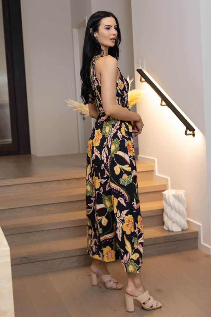 Zippy Dress Floral Black 2