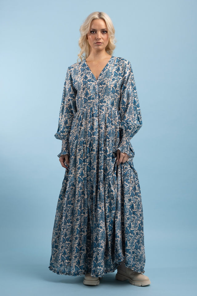 Maxi Dress Blue Print