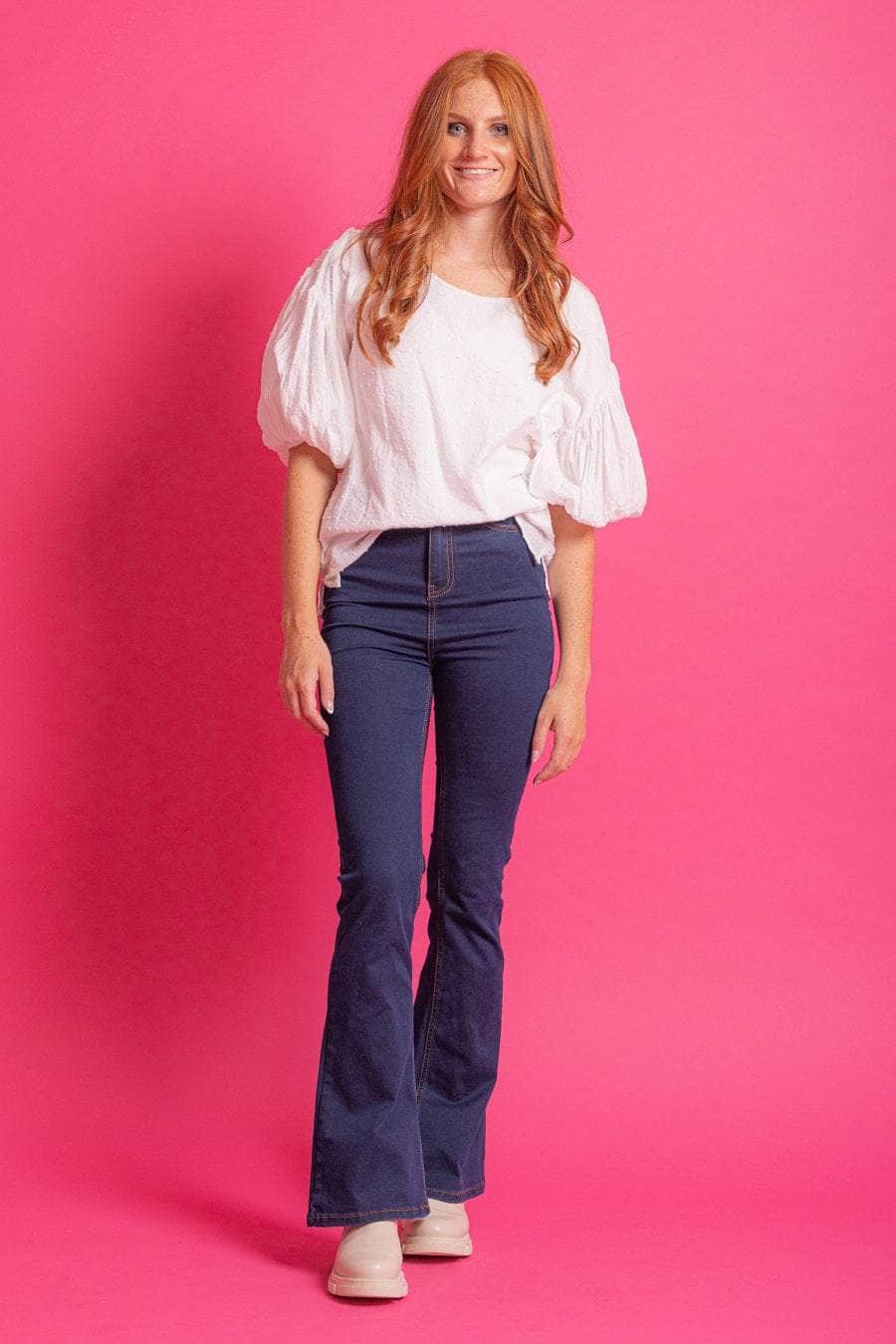 Puff Sleeve Blouse White