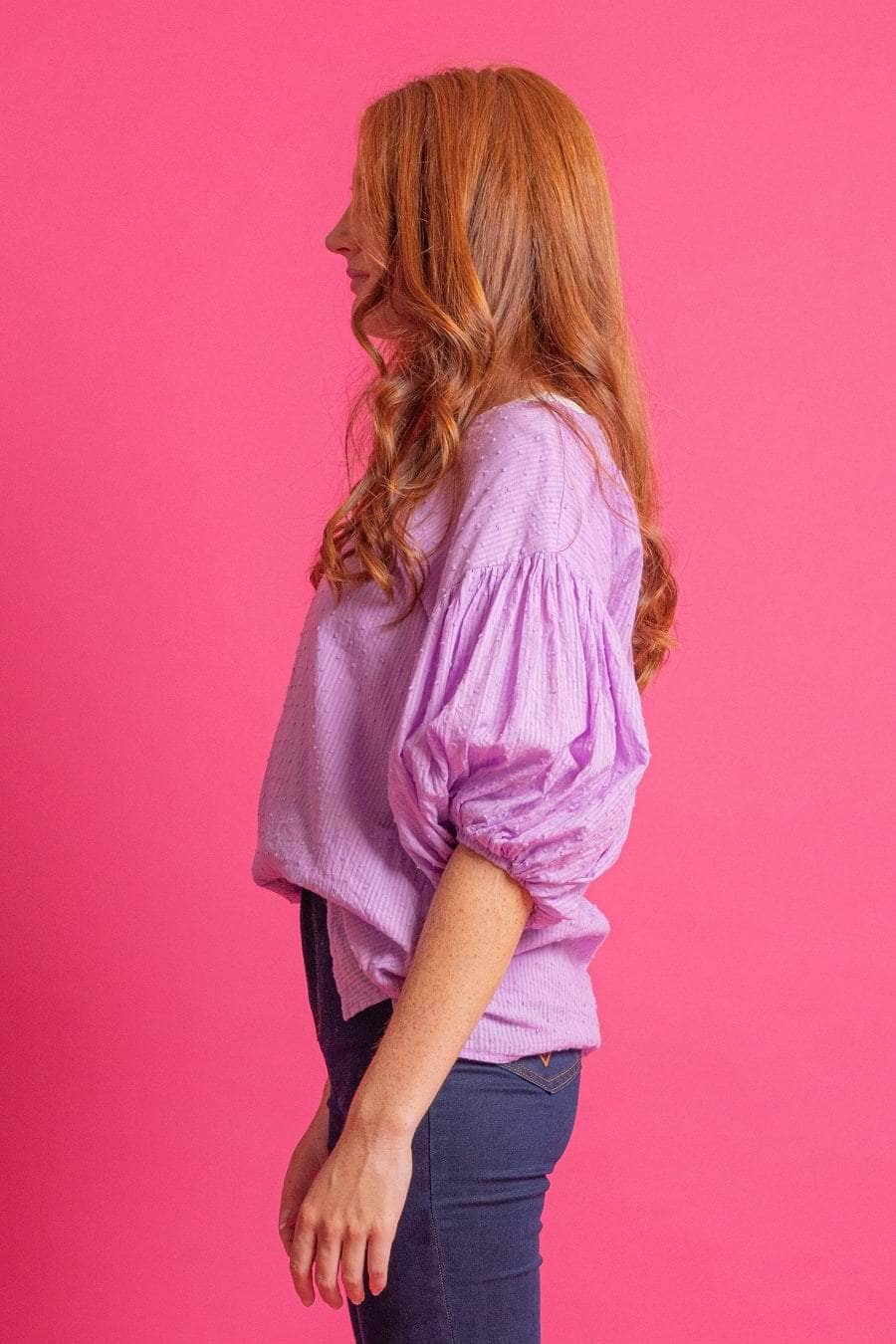 Puff Sleeve Blouse Lilac