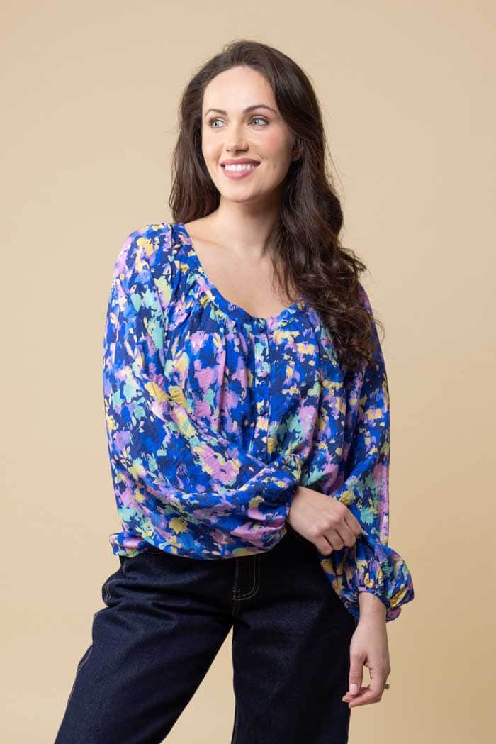 Abigail Blouse Blue 2