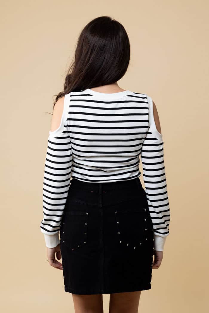 Ada Striped Cold Shoulder Top 3