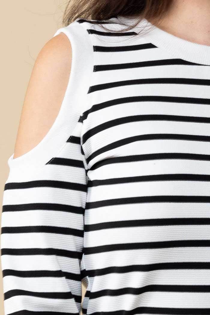 Ada Striped Cold Shoulder Top 4