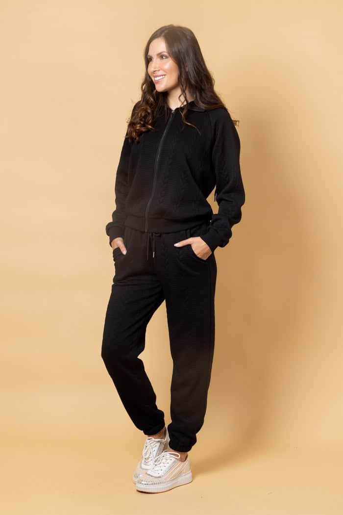 Adalee Pant Embossed Black 3
