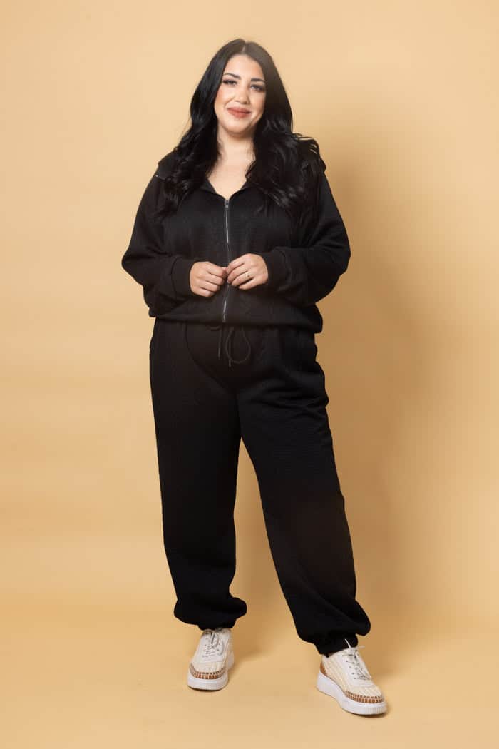 Adalee Pant Embossed Black 2
