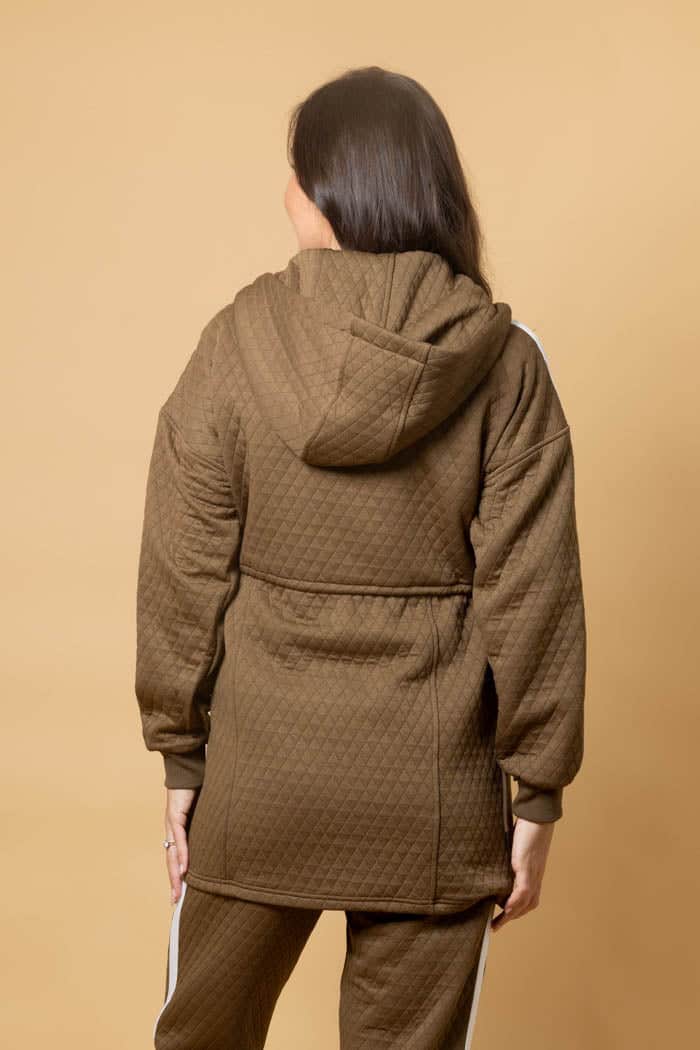 Adelee Quilted Jacket Khaki 4