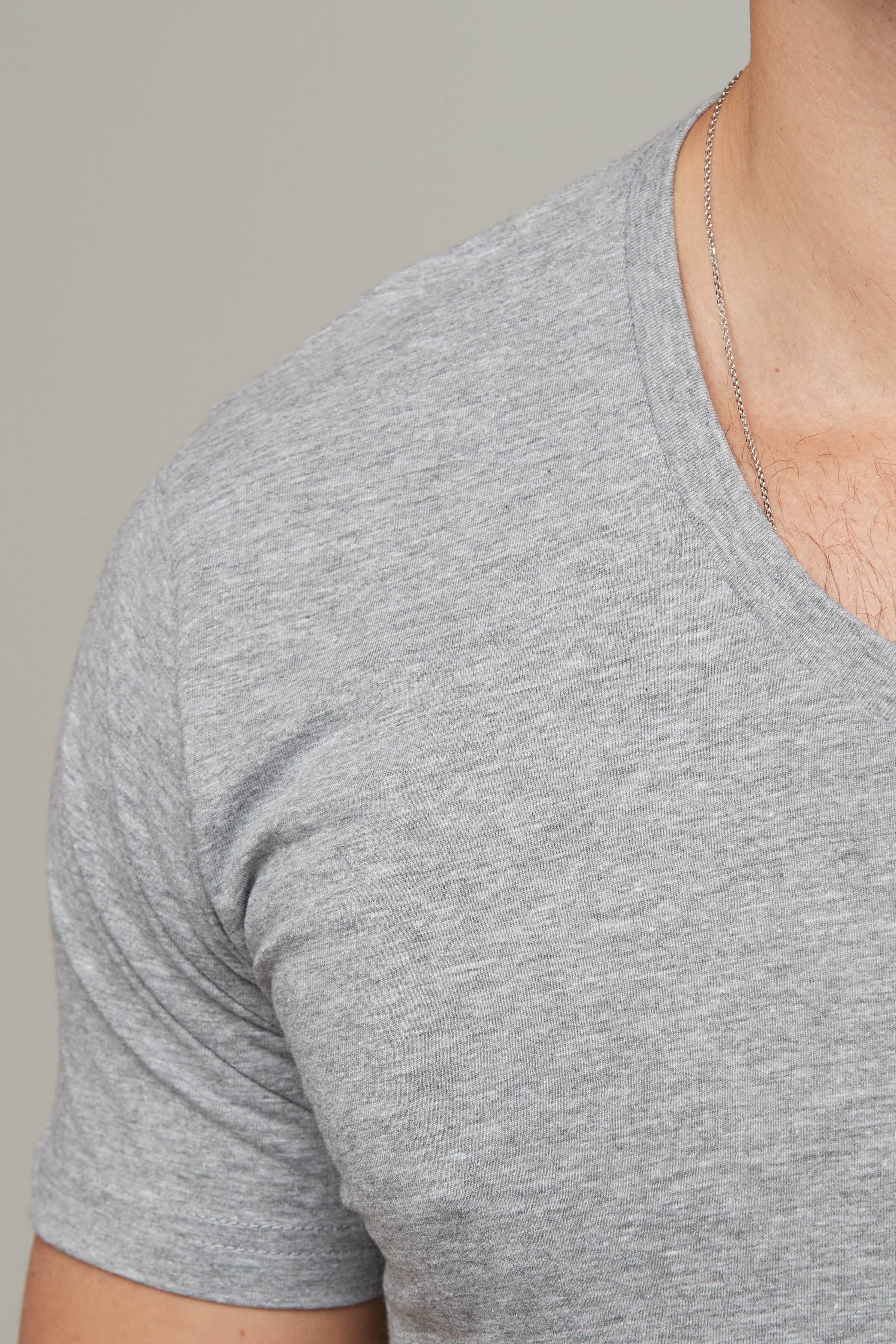 Erik V-Neck Tee Grey Marle 6