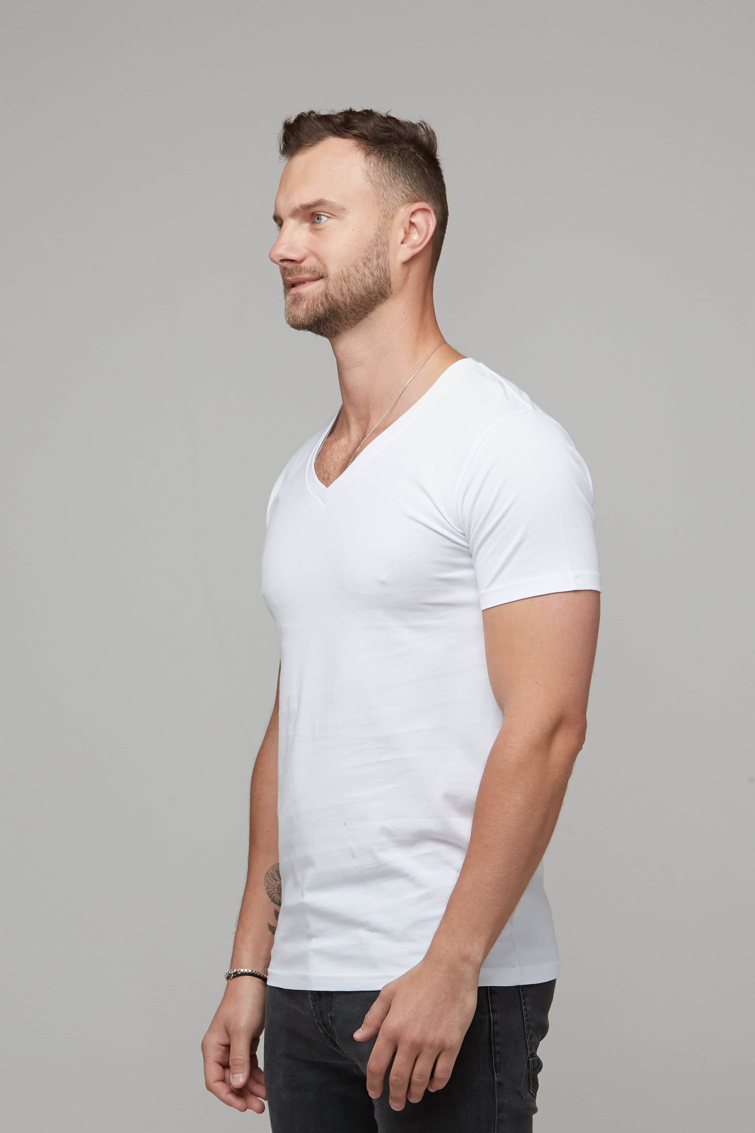 Erik V-Neck Tee White 3