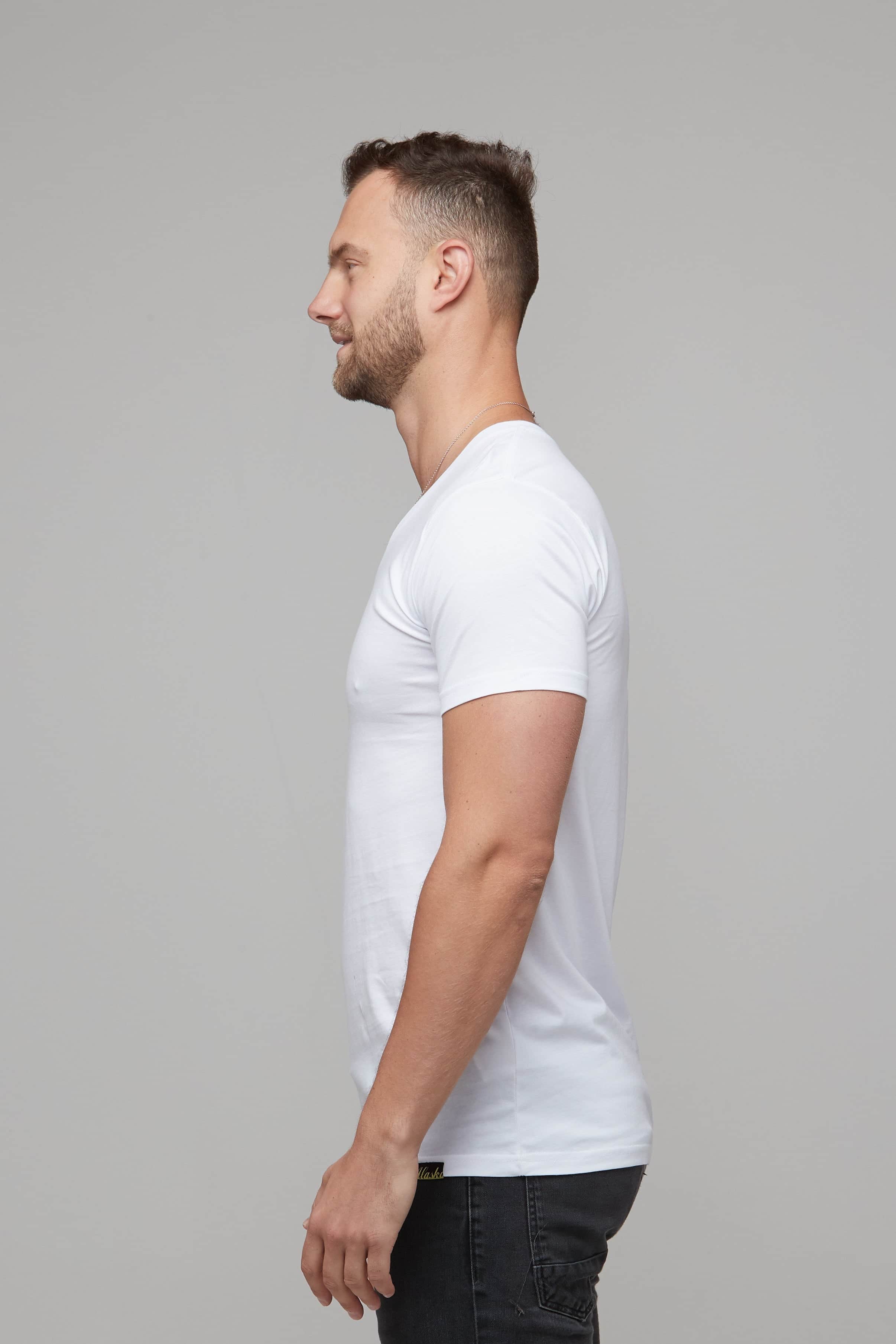 Erik V-Neck Tee White 4