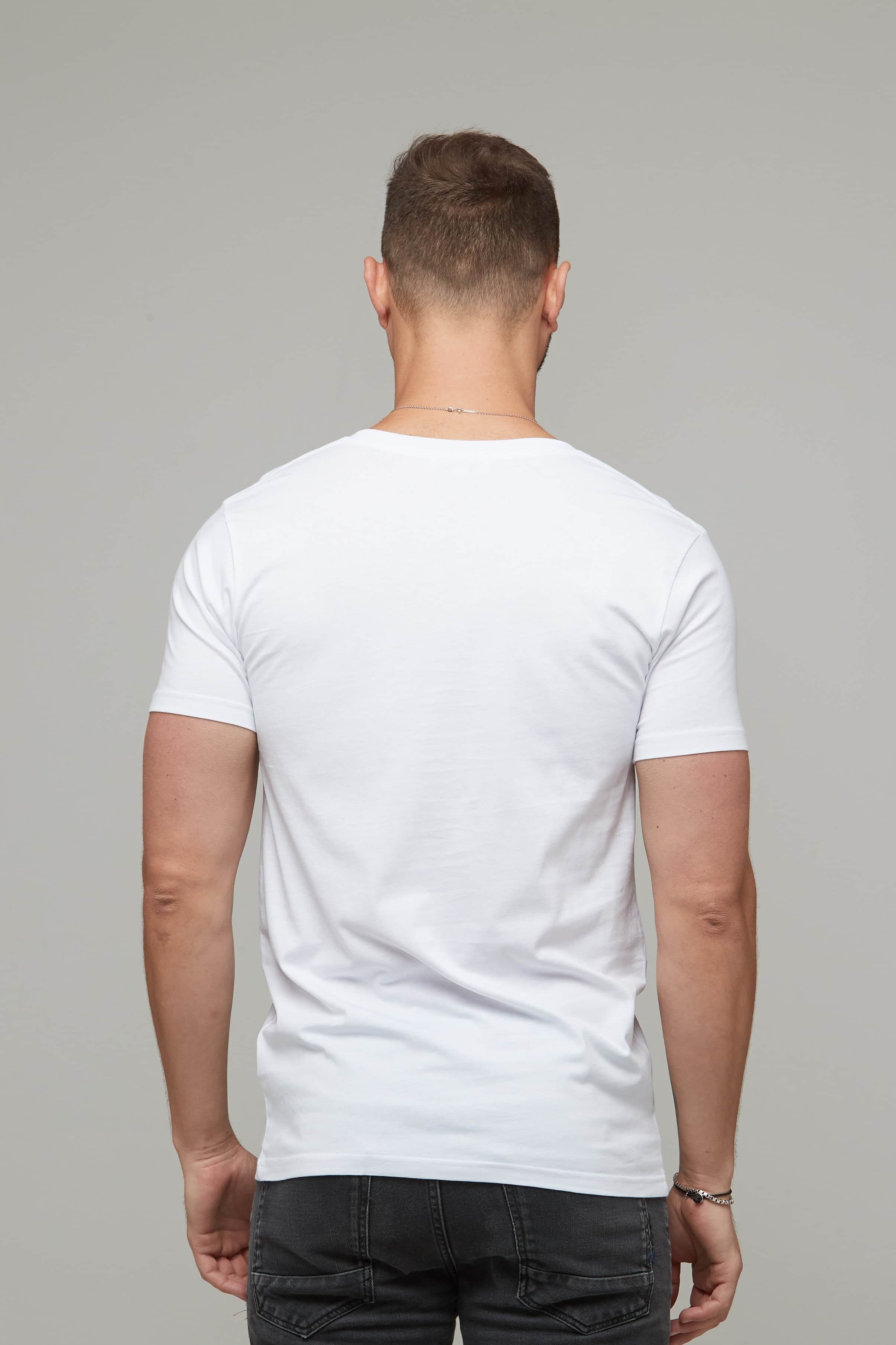 Erik V-Neck Tee White 5