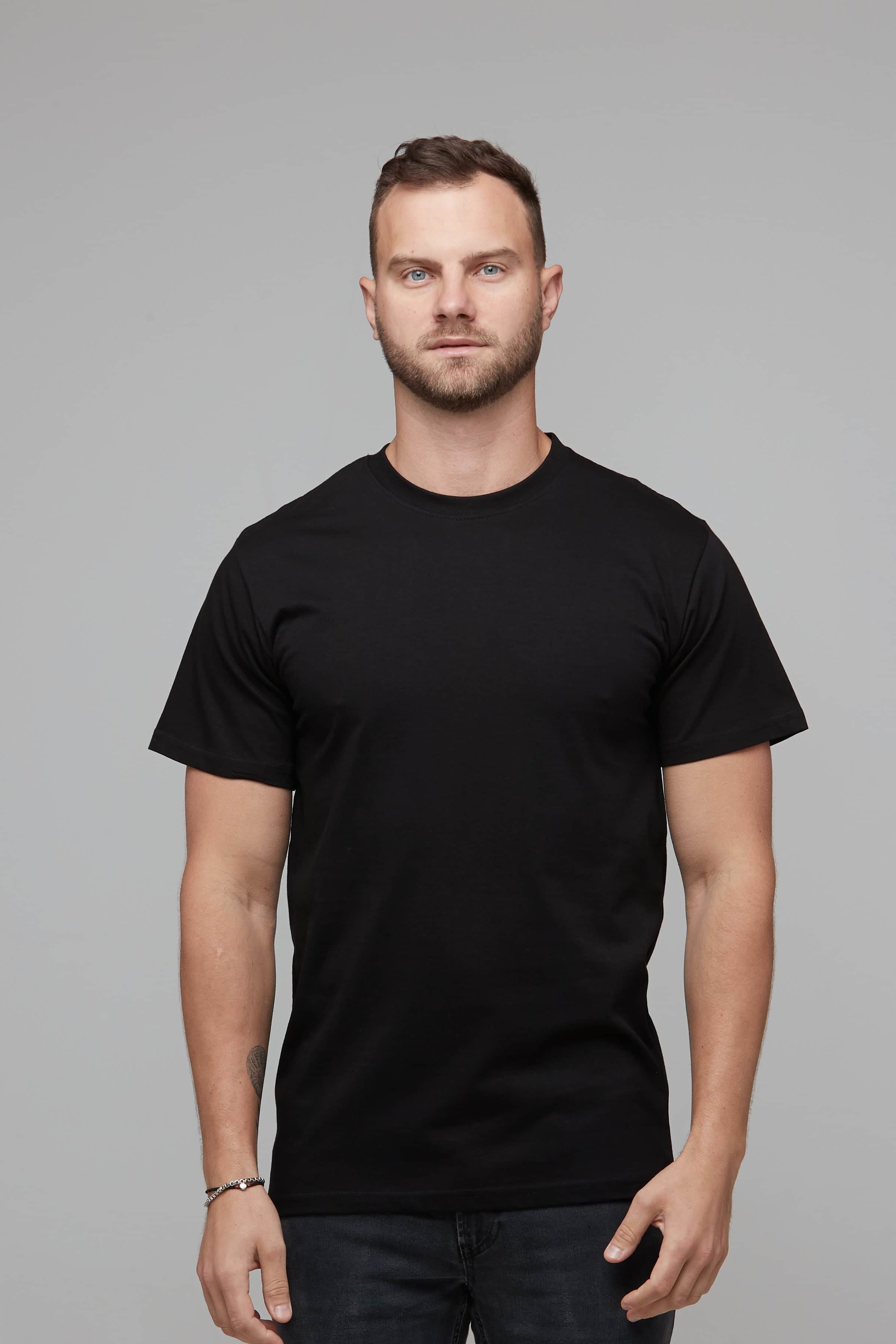 longline mens basic black tee