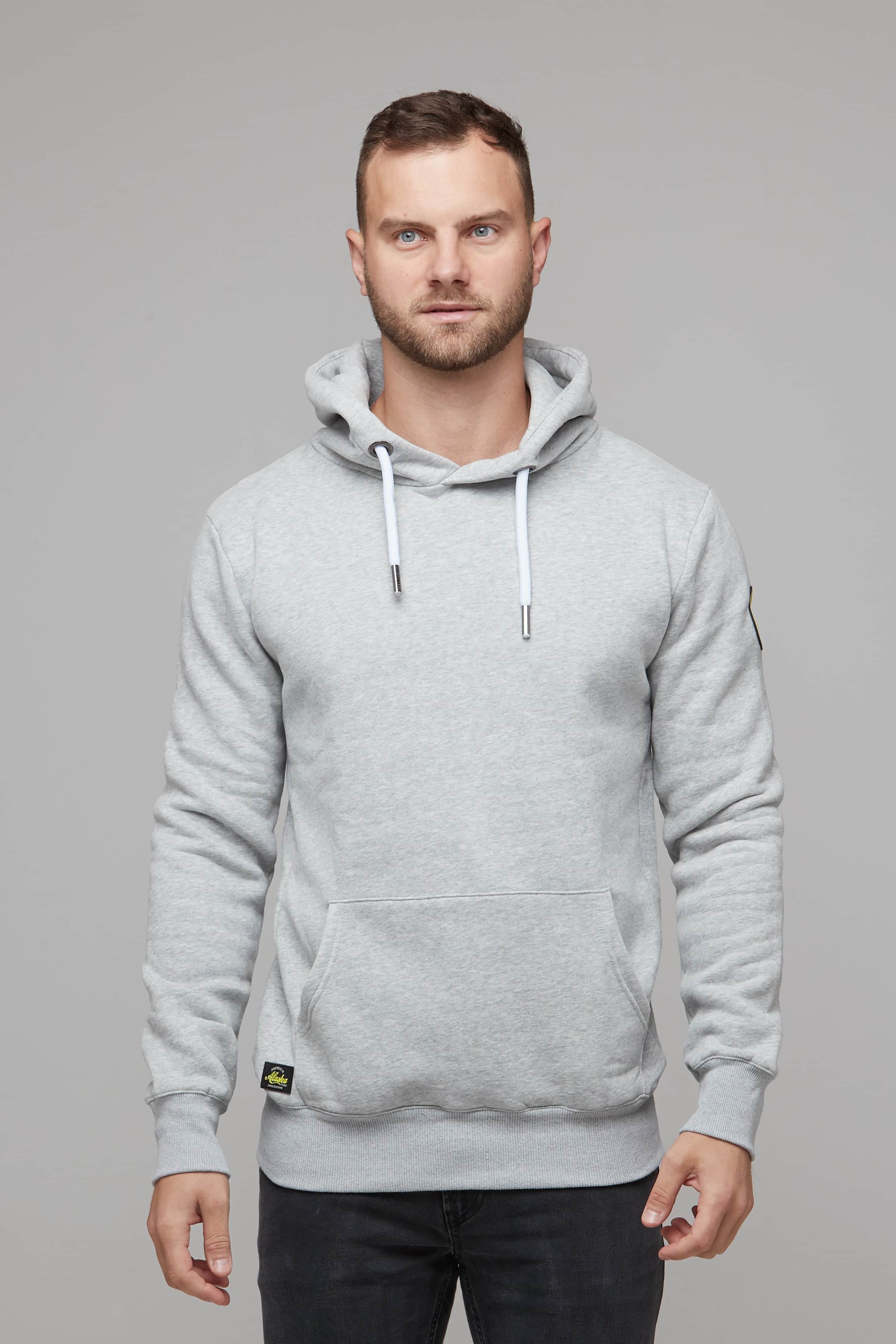 mens basic grey hoodie