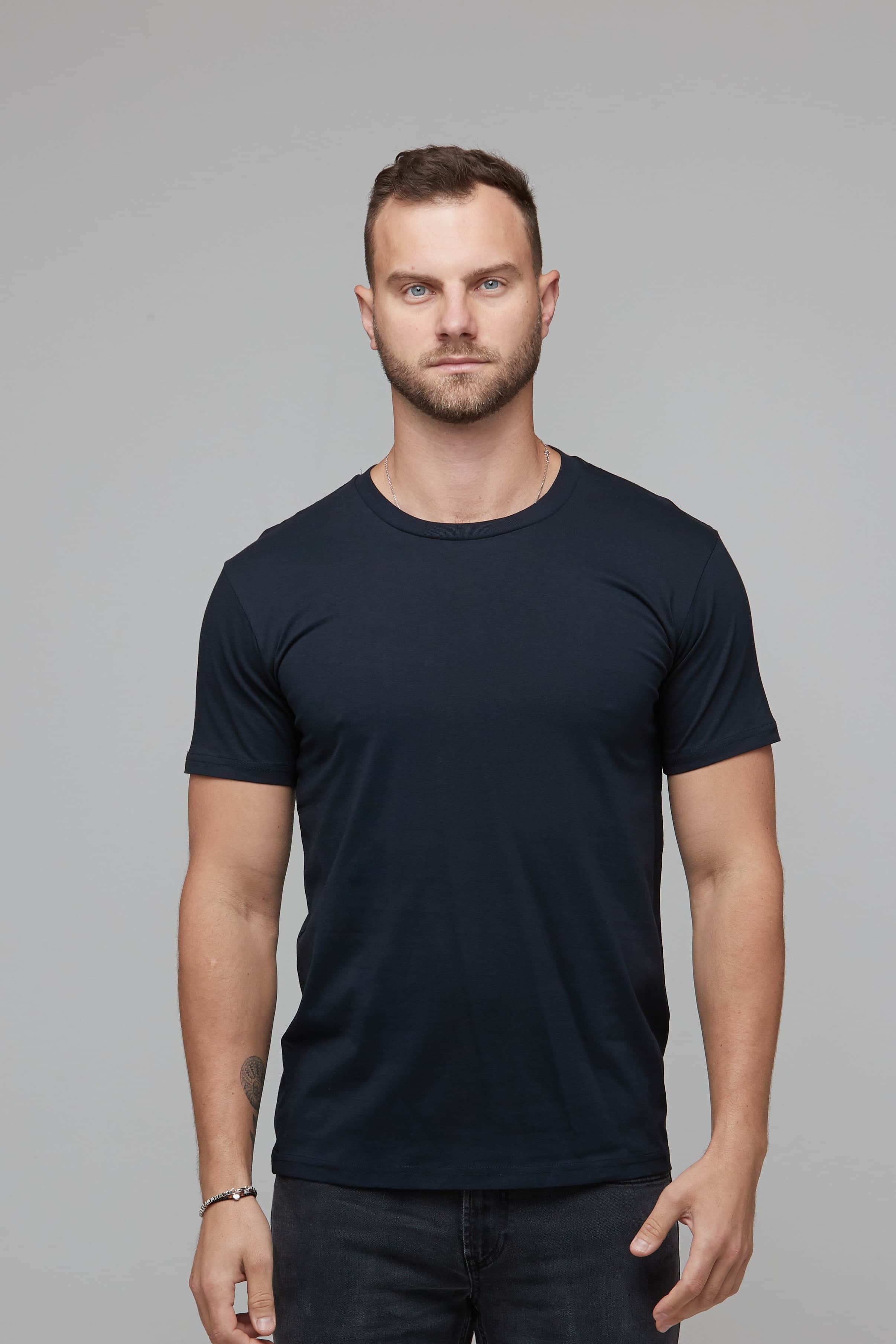 mens standard fit cotton tee navy