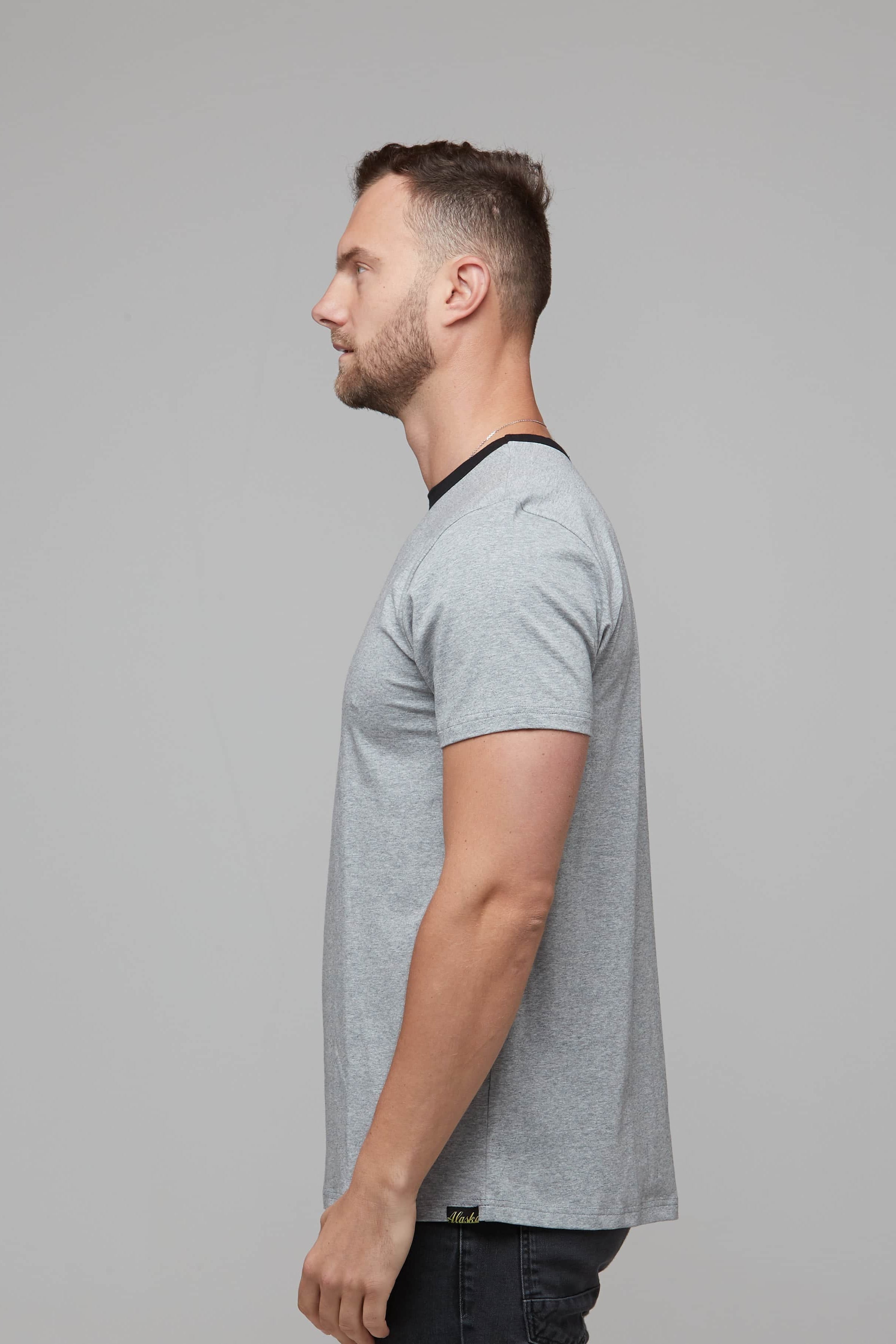 Wyatt Tee Grey Marle/Black 4