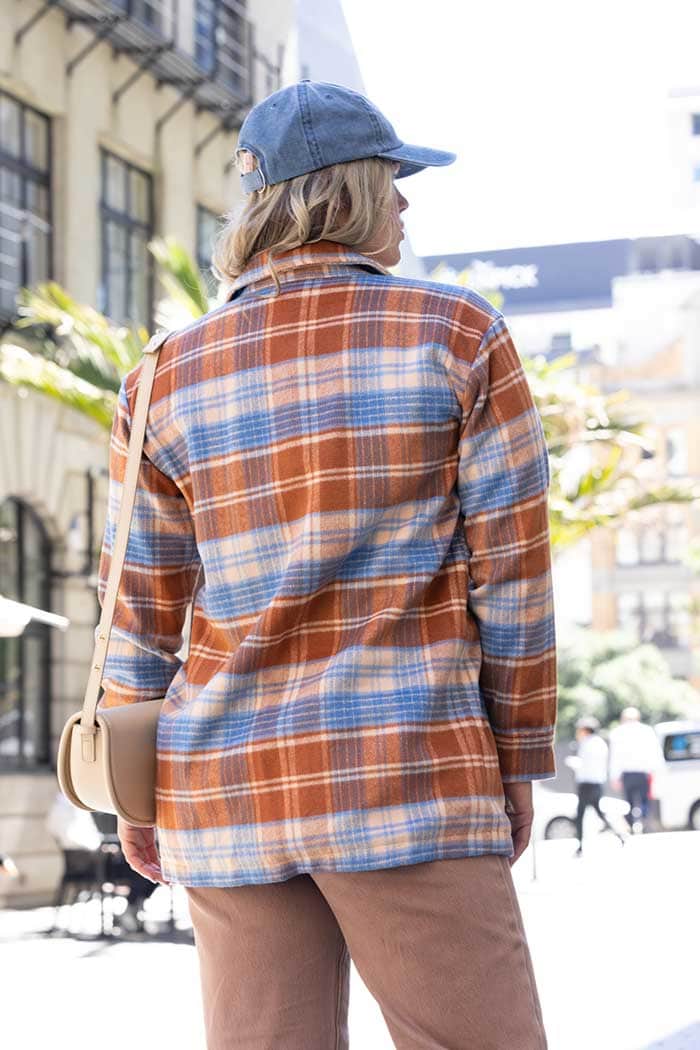 Alexis Shirt Tartan Rust Blue 4