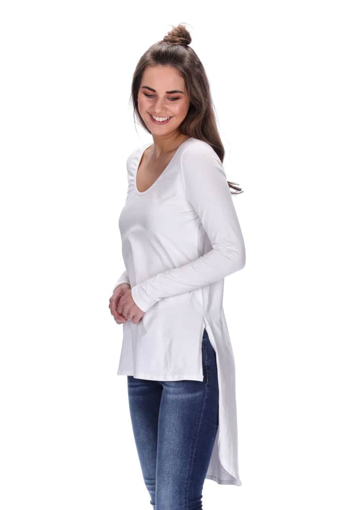 Alexis Long Sleeve Top White 3