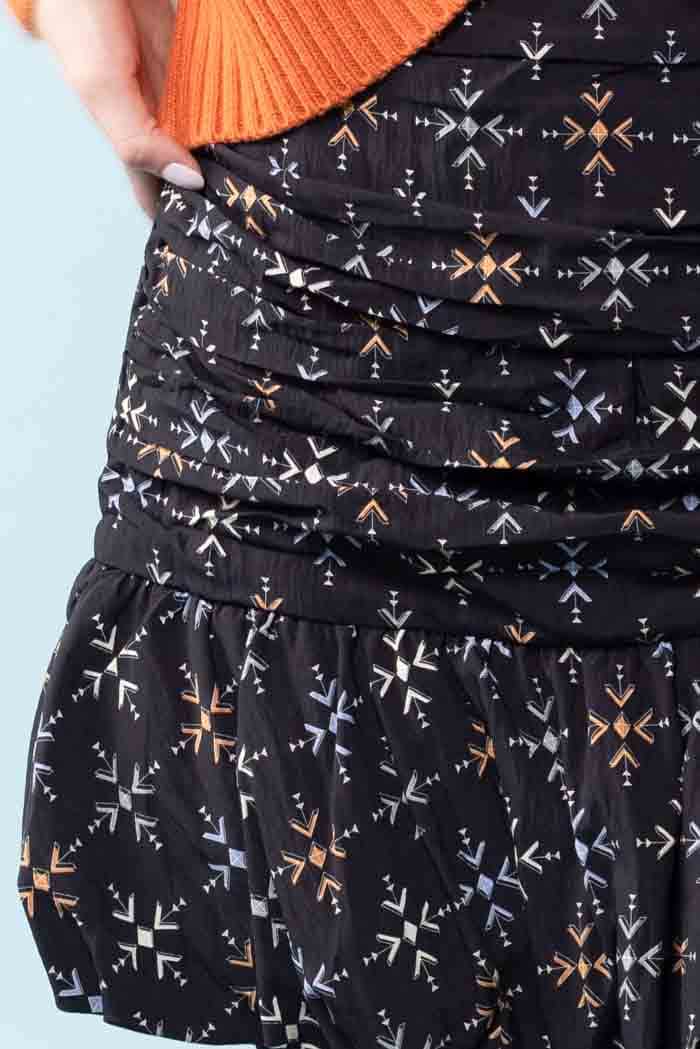 Amarah Mini Skirt Black Print 4