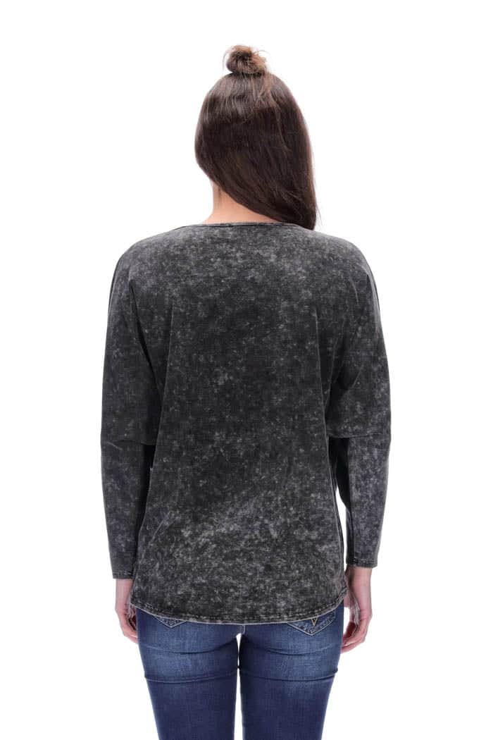 Amber Long Sleeve Top Acid Wash 4