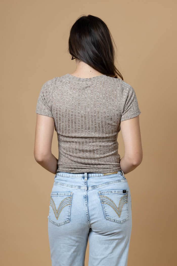 Amy Knit T-Shirt Beige 3