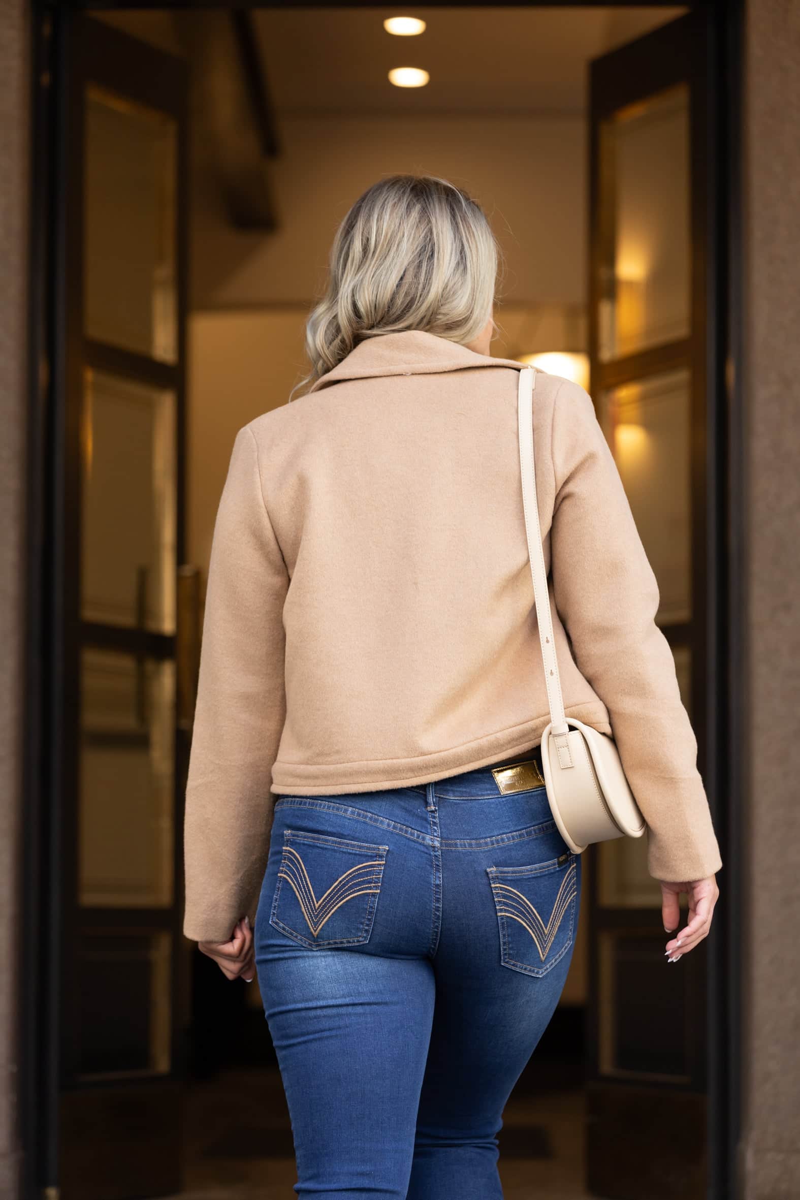 Aquata Wool Biker Jacket Caramel 3