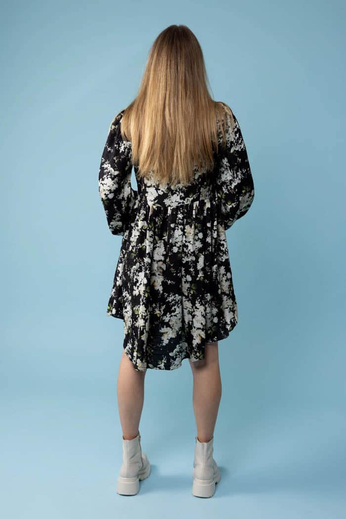 Aria Mini Dress Black Floral 3