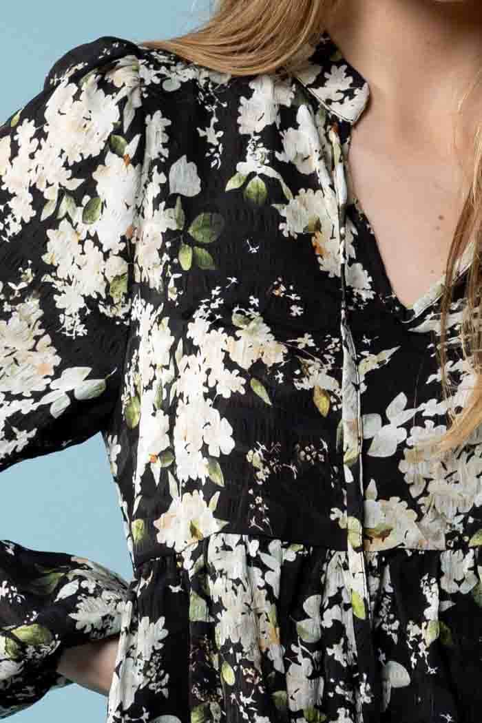 Aria Mini Dress Black Floral 4