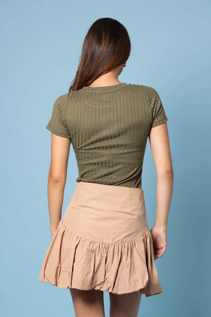 Arya Knit T-Shirt Khaki 3