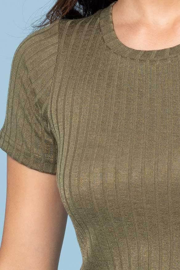 Arya Knit T-Shirt Khaki 4
