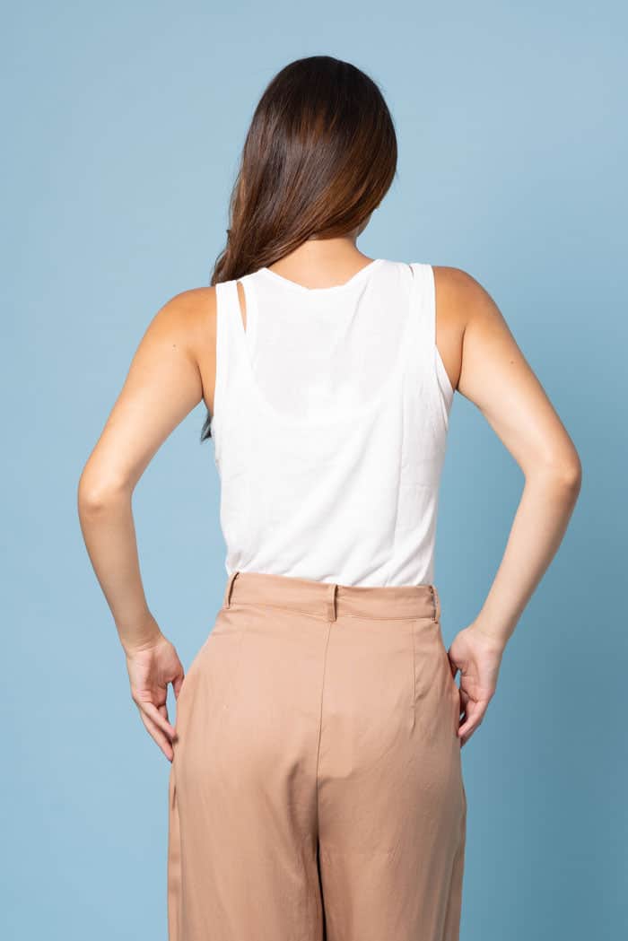 Ashley Knit Layer Top Off White 3