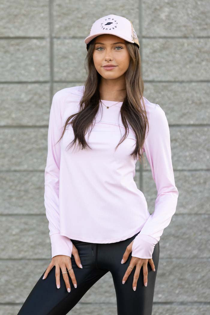 pink activewear top