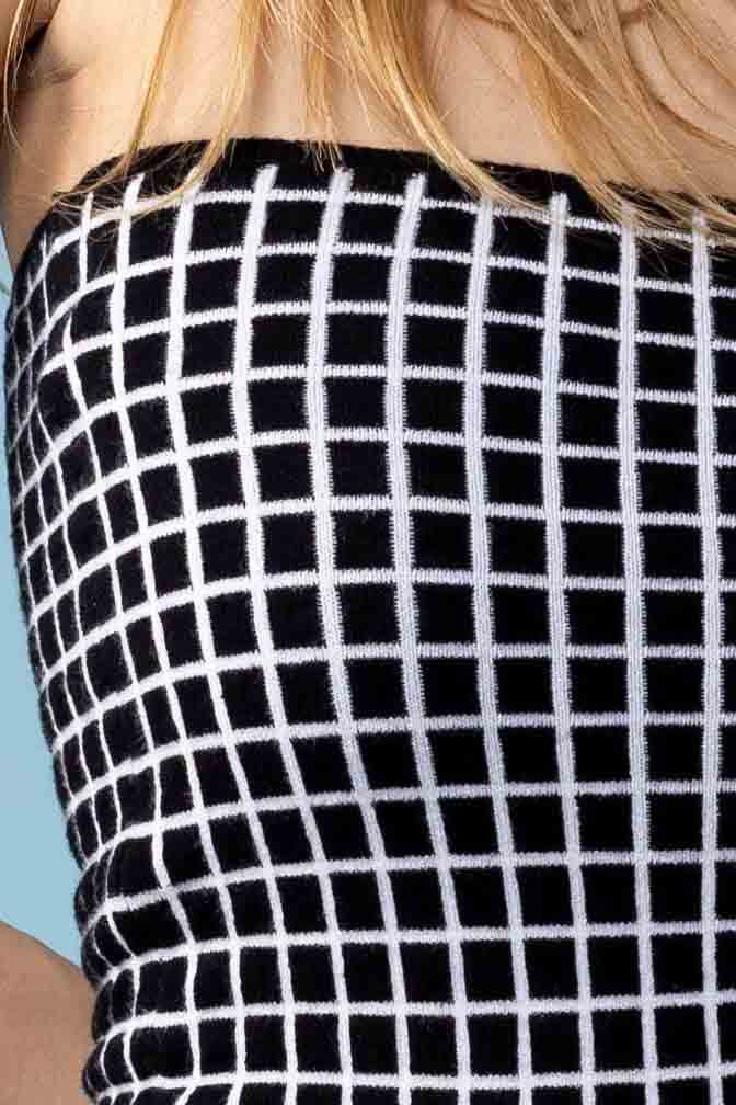 Bea Knit Bodice Black and White 4