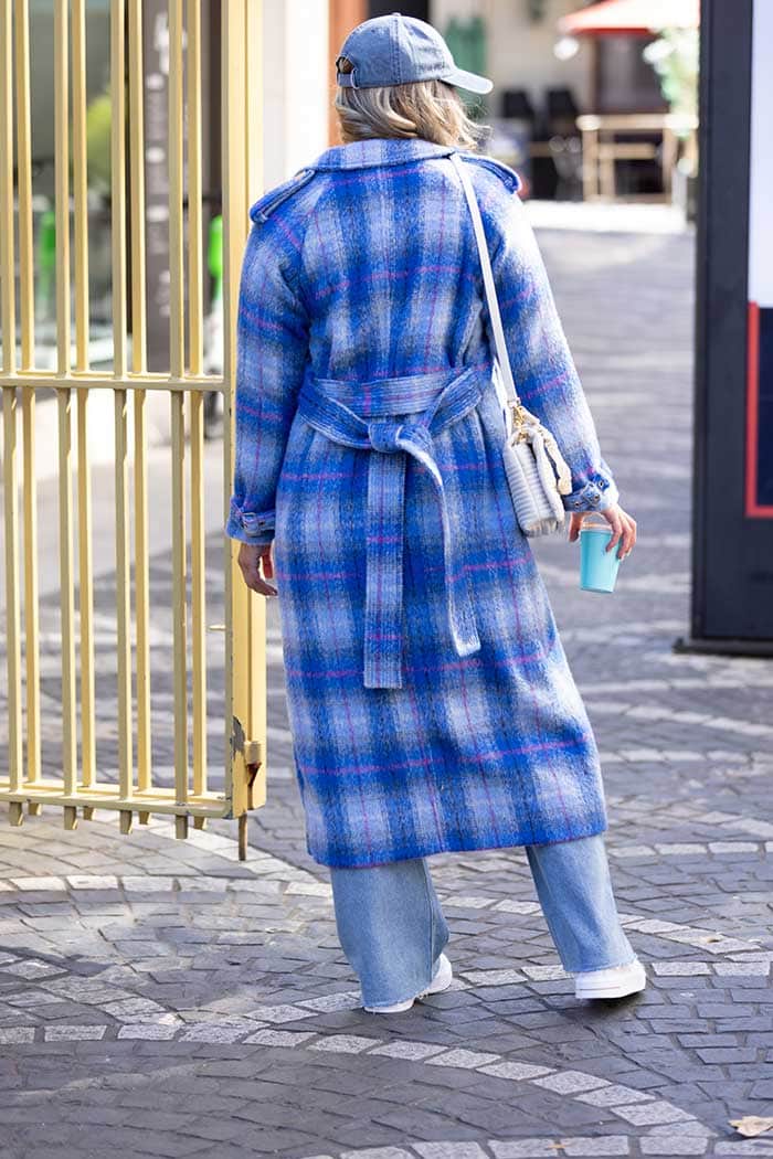 Becca Coat Tartan Blue 3