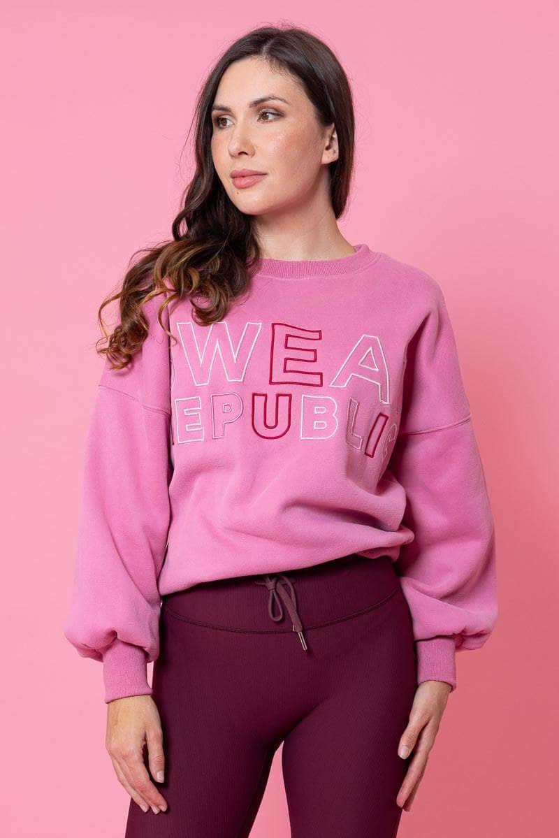pink sweatshirt jumper activewear