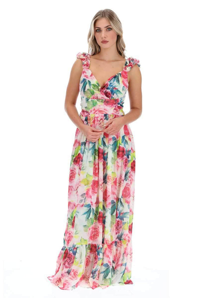 Agnesina Maxi Dress - Pink Floral