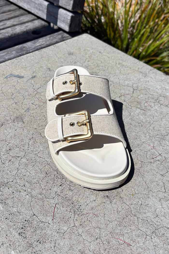 Billini Tenzin Sandal Cream Linen