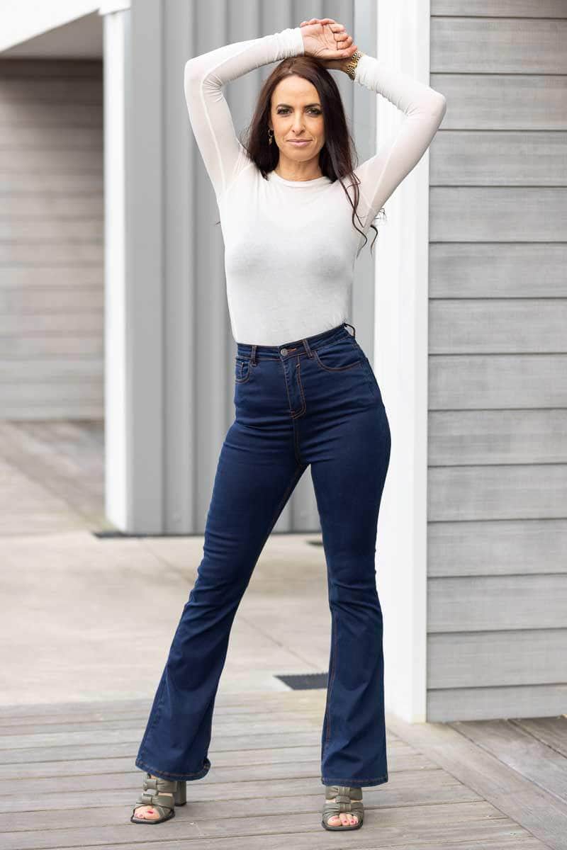 Dark Blue Flare Jean