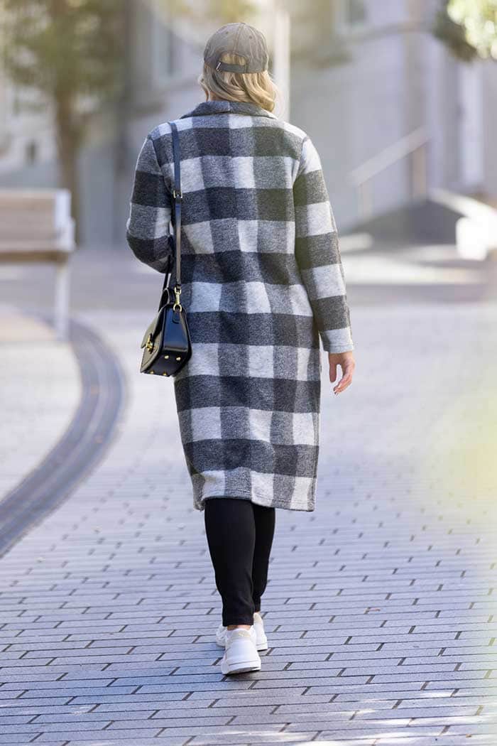 Bree Cardigan Grey Check 3