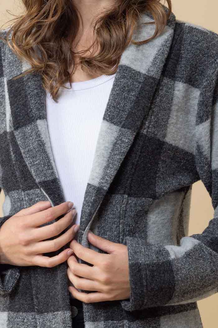 Bree Cardigan Grey Check 4