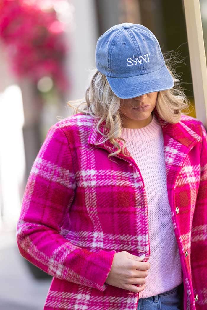 Britta Coat Pink Tartan 2