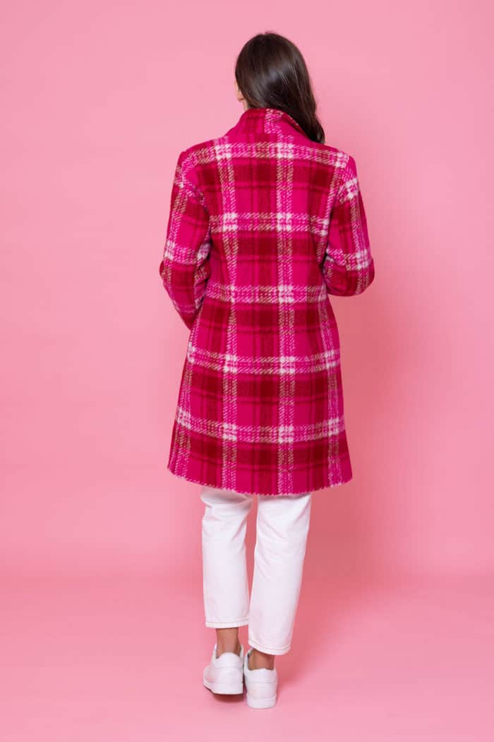 Britta Coat Pink Tartan 4