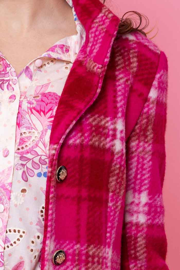 Britta Coat Pink Tartan 7