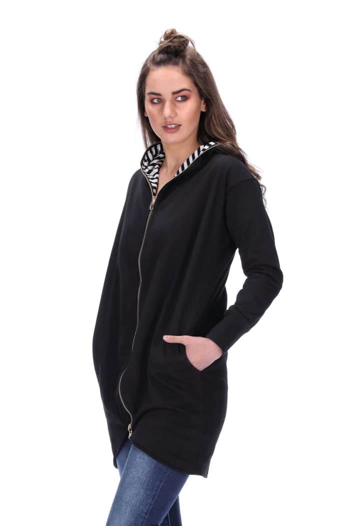 Britta Reversible Sweater Black/Stripe 3