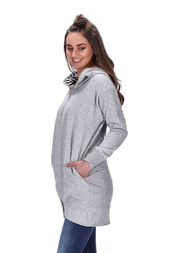 Britta Reversible Sweater Grey/Black Stripe 3
