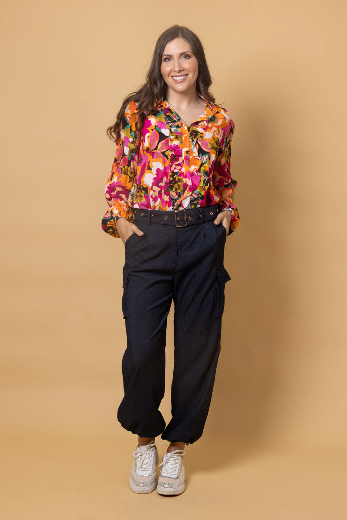 navy cargo pants trouser plus size