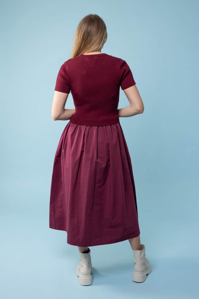 Brooke Knit Dress Merlot 3