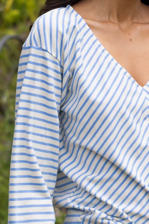 Sabrina Top Stripe Blue Cream 5