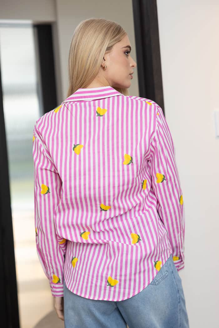 Lemon Shirt Stripe Pink 3
